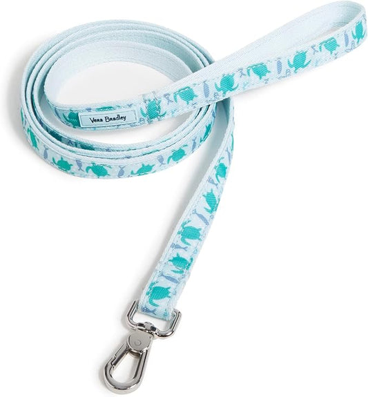 Vera Bradley Women's Recycled Lighten Up Water-repellent Pet Leash, Tiny Turtle Dream, Large