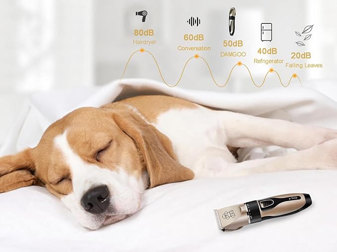 2 in 1 Pet Paw Hair Trimmer Electric Multi Dog Hair Clippers for Thick Coat Cordless Grooming Tool Kid Hair Clipper for Child Rechargeable for Medium and Large Dogs and Cats Face Ear Rump