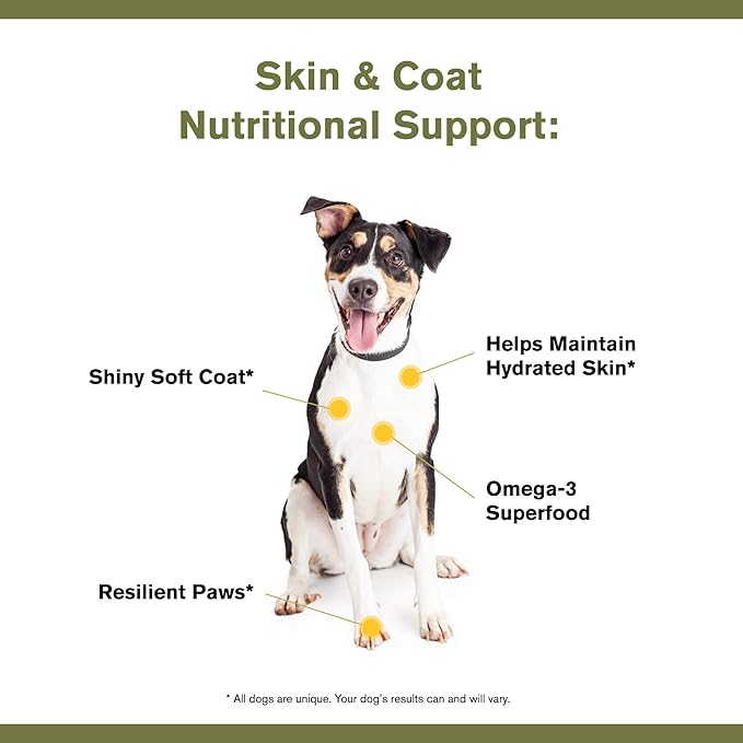 by Katherine Heigl- Skin & Coat Canine Supplement w/Omega-3 Fatty Acids, Organic ingredients, Antioxidant Topper, Nourish Coat &Paws, Joint, Support Shiny Coat &Healthy Skin (30 scoops)