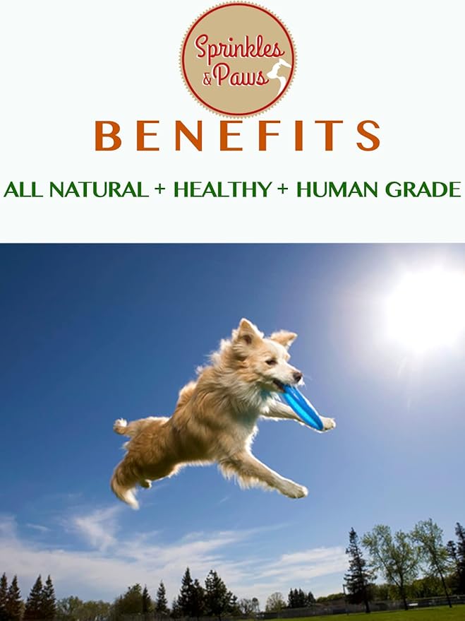 Sprinkles & Paws Pumpkin Sprinkles | Pumpkin Powder for Dogs | Dog Food Topper Made with Organic Pumpkins | Digestive Health, Allergy Relief, Skin & Coat | Add to Food or Kibble as Meal Mixer