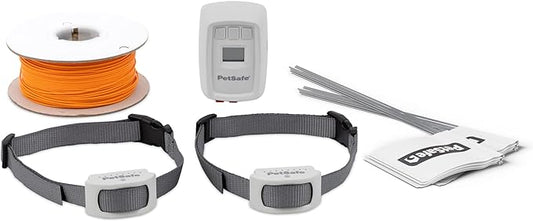 PetSafe Classic In-Ground Fence for Dogs and Cats - from The Parent Company of INVISIBLE FENCE Brand - includes 2 Collars and 500 ft of Wire - Expandable Coverage up to 5 Acres