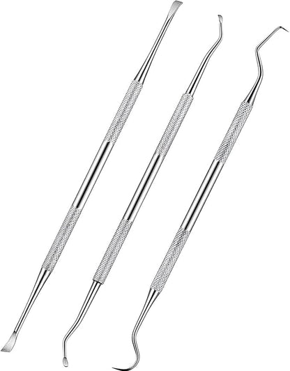 3 Pieces Dog Dental Tooth Scaler and Scraper Stainless Double Headed Tarter Removing Tool Scraper Pet Teeth Cleaning Tools for Dog and Cat