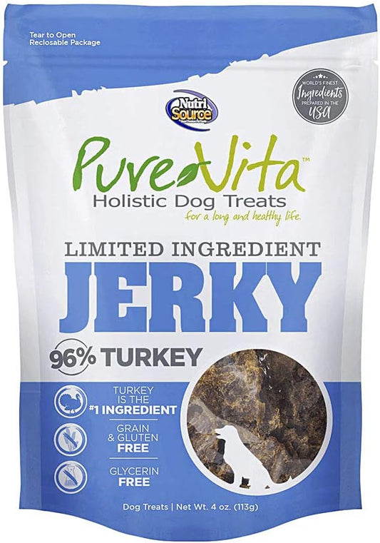 Nutri Source Limited Ingredient Jerky Dog Treats, 4 oz, Turkey