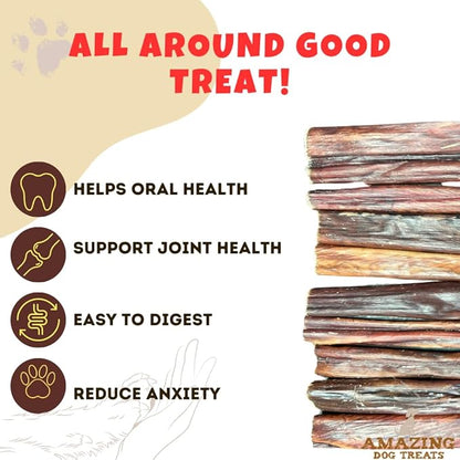 Amazing Dog Treats Gullet Sticks for Dogs- (6 Inch - 40 Count) - Beef Gullet Jerky Chews for Dogs - Esophagus Beef Gullet - Beef Gullet Sticks