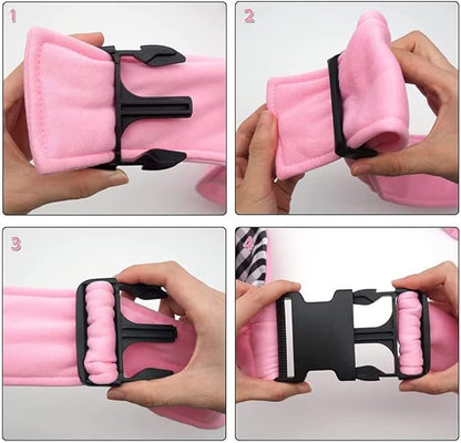 NATUYA Small Dog Carrier Sling Cat Sling,Adjustable Strap Hand Free Pet Puppy for Outdoor Traveling Subway (pink, Snap)