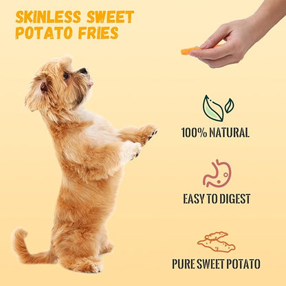 Sweet Potato Dog Treats, Healthy Low Fat Dog Chews Rawhide Free Grain Free Traning Treats for Small Medium Large Dogs 27-31Couts