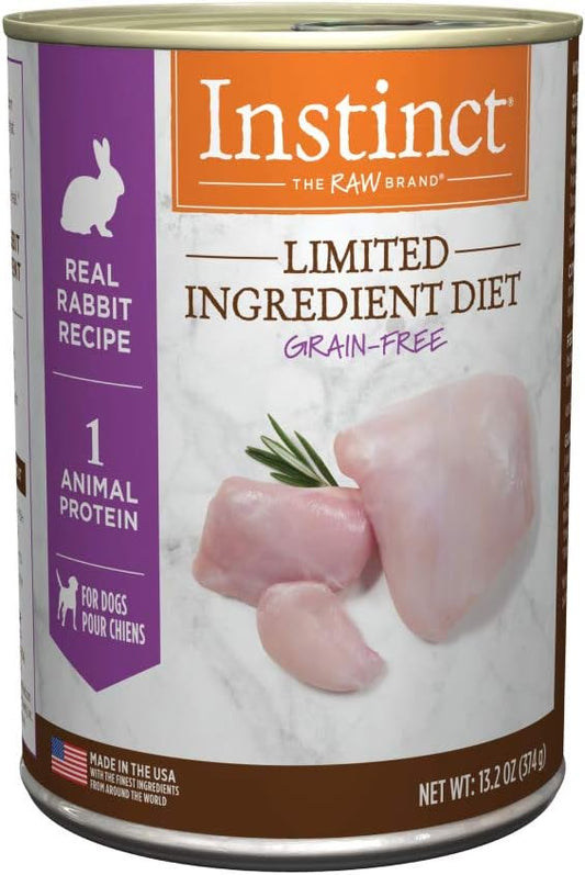 Instinct Limited Ingredient Diet Grain Free Real Rabbit Recipe Natural Wet Canned Dog Food, 13.2 Ounce (Pack of 6)