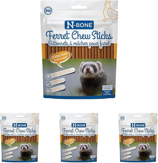 N-Bone Ferret Chew Sticks Chicken Flavor, 3.74-oz Bag