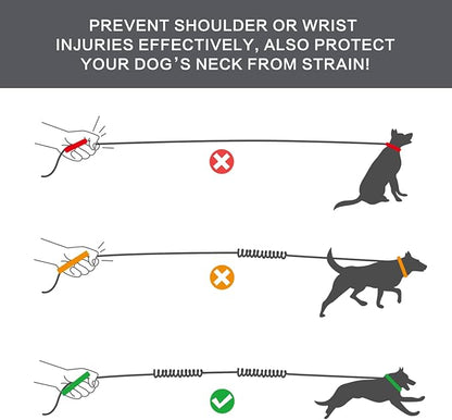 Pecute Hands Free Dog Leash, Waist Dog Running Leash with 2 Shock-Absorbing Bungees, Padded Back, Multi Pouches, Reflective Waist Dog Leash for Medium to Large Dogs Walking Running Hiking