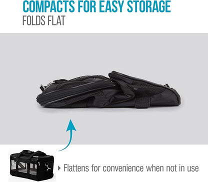 Sherpa Original Deluxe Travel Pet Carrier, Airline Approved & Guaranteed On Board - Black Lattice, Small