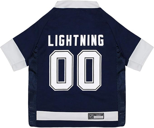 Pets First NHL Tampa Bay Lightning Jersey for Dogs & Cats, X-Small. - Let Your Pet Be A Real NHL Fan!