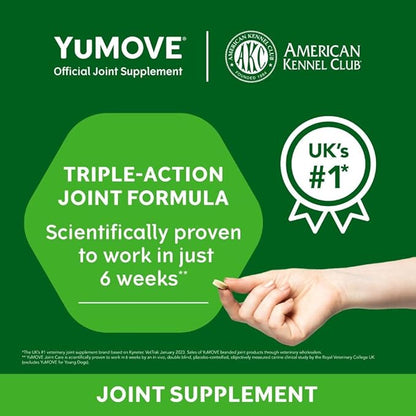 Adult Dog Tablets | for Dogs Aged 5 to 8 | Dog Hip and Joint Supplement with Glucosamine, Hyaluronic Acid & Green Lipped Mussel, Perfect for Adult Dogs (60 Tablets)