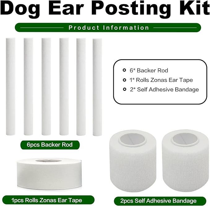 ziyue Doberman Dog Ear Posting Kit, Dog Ear Stand Up Support Tool, Dog Ear Tap for Doberman Pinscher Dog