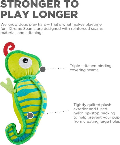 Outward Hound Xtreme Seamz Lizard Squeaky Durable Dog Toy