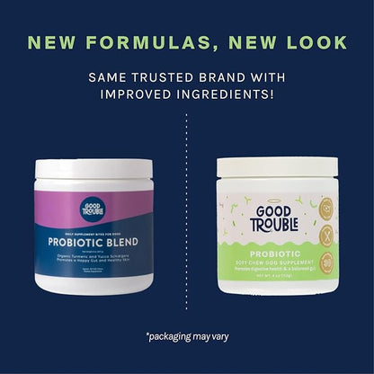 Good Trouble Pets Probiotic Supplement for Dogs - Chicken Flavor, 30 Chews - Enhanced Digestive Support