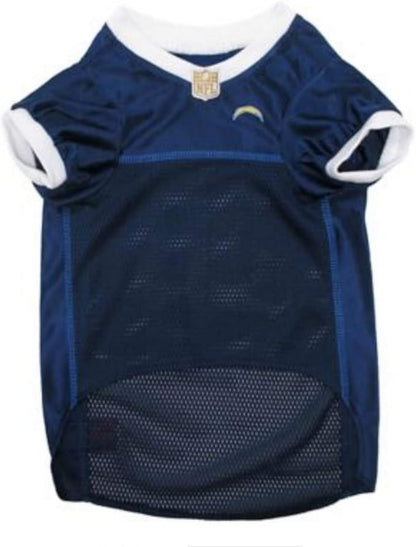 NFL Los Angeles Chargers Dog Jersey, Size: X-Large. Best Football Jersey Costume for Dogs & Cats. Licensed Jersey Shirt