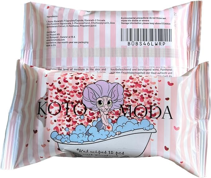 Wet wipes with Panthenol for sphynx cat for everyday use (24Pack/360Count)