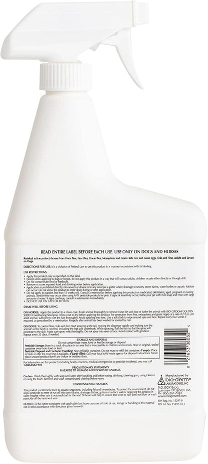 Bio-Groom Repel-35 Flea & Tick Dog Spray – Flea and Tick Prevention for Dogs, Flea Treatment, Cruelty-Free, Made in USA, Natural Tick Repellent, Fly Spray for Horses – 32 fl oz 1-Pack
