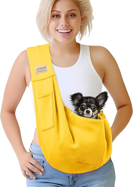 Dog Carrier Sling - Stylish and Convenient - Comfortable Dog Purse for Traveling - Secure Bag for On-The-Go Pet Parents - Perfect for Small Dogs - Fashionable and Functional - stay Hands-Free