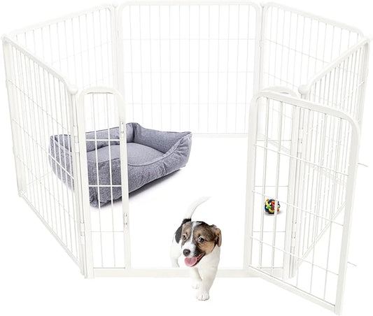 FXW Homeplus Dog Playpen Designed for Indoor Use, 24" Height for Puppy and Small Dogs, White│Patented
