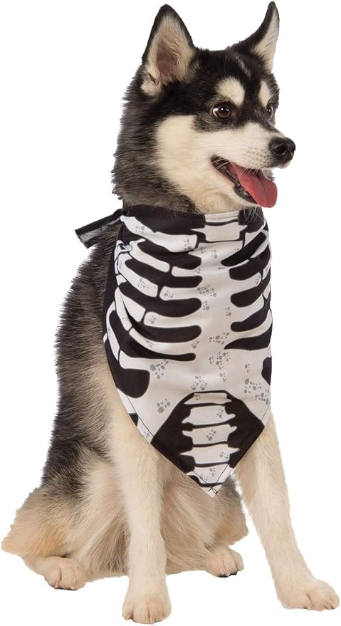 Rubie's Pet Skeleton Bandana Party Supplies, multi-colored, Small-Medium