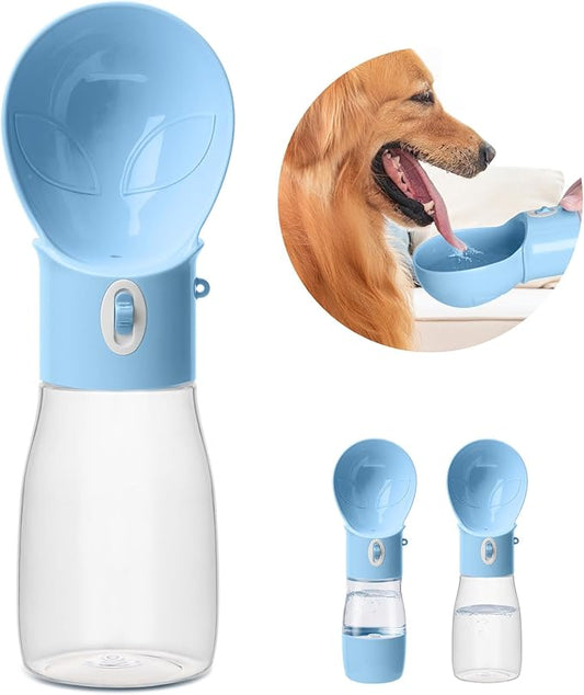 Portable Dog Water Bottle - Dishwasher Safe Material Dog Water Bottle Leak-Proof Water Dispenser for Pet Outdoor Activities Hiking Walking and Camping(Blue)