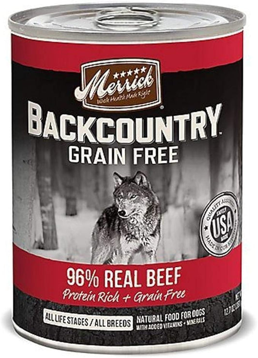 Merrick Backcountry 96 Real Beef Can Dog Food