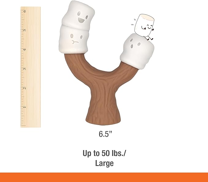 Nylabone Strong Chew Marshmallow Stick Dog Chew Toy - Fun & Cute Dog Toys for Aggressive Chewers, Durable Dog Toys, Toasted Marshmallow & Peanut Butter Flavor, Large/Giant (1 Count)