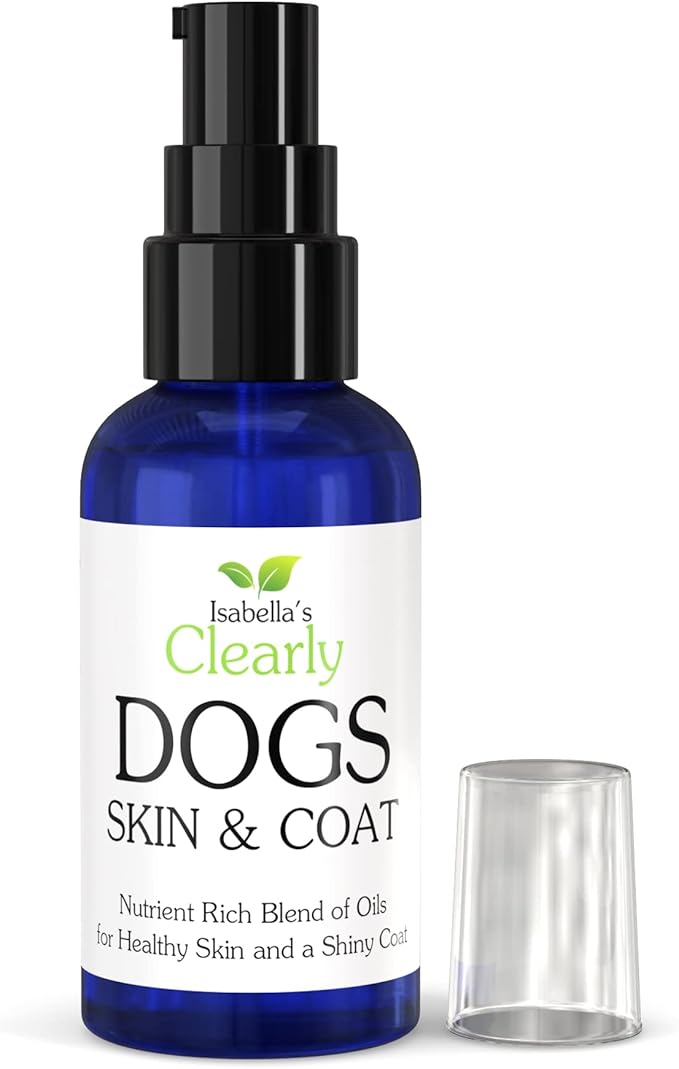 Natural SKIN & COAT Oil for Dogs | Skin Soother with Coconut, Almond and Olive Oils | Soothe Dry Skin, Allergies and Skin Irritation | Add Softness and Shine to a Dull Coat | Made in The USA