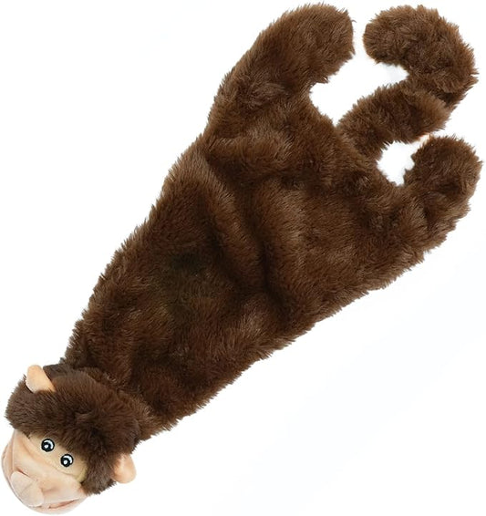 Best Pet Supplies Stuffing Free Squeaky Dog Toys for Small Dogs, Medium Dogs, and Large Dogs, Durable, Best Dog Chew Toy for Teething Puppy, Indoor Play, Holds Plastic Bottle - Monkey, Medium