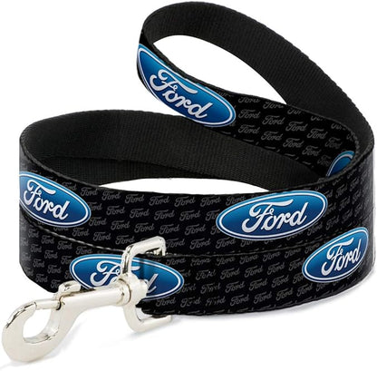Buckle-Down Pet Leash - Ford Oval w/Text - 4 Feet Long - 1" Wide