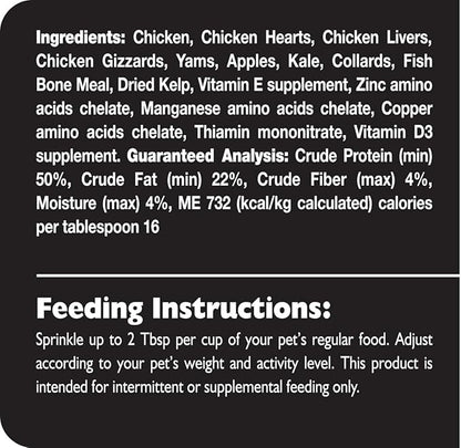 Fresh Is Best - Tasty Trimmings Freeze Dried Raw Meal Topper for Dogs & Cats - Chicken, 6 Ounces