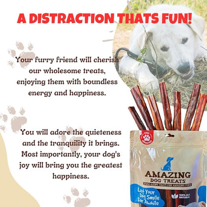 Amazing Dog Treats Gullet Sticks for Dogs- (6 Inch - 40 Count) - Beef Gullet Jerky Chews for Dogs - Esophagus Beef Gullet - Beef Gullet Sticks