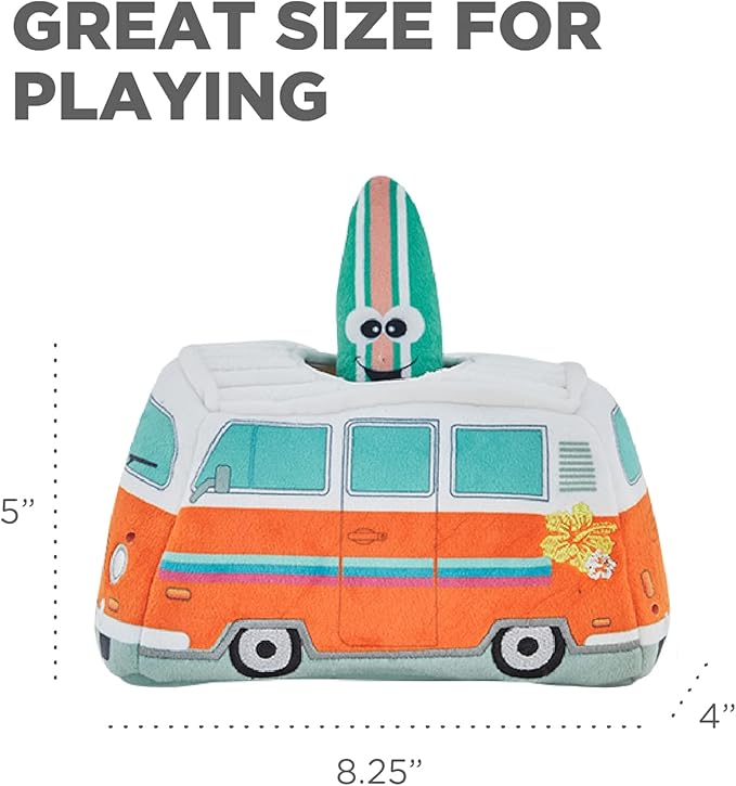 Outward Hound Hide A Surf Van Plush Dog Toy Puzzle