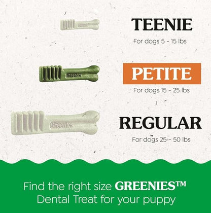 Greenies Puppy Petite Size Natural Dental Dog Treats, 6 oz. Pack (10 Treats)