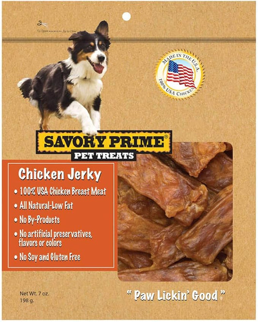 Savory Prime 371 Usa Natural Chicken Jerky Dog Treats, 7 Oz