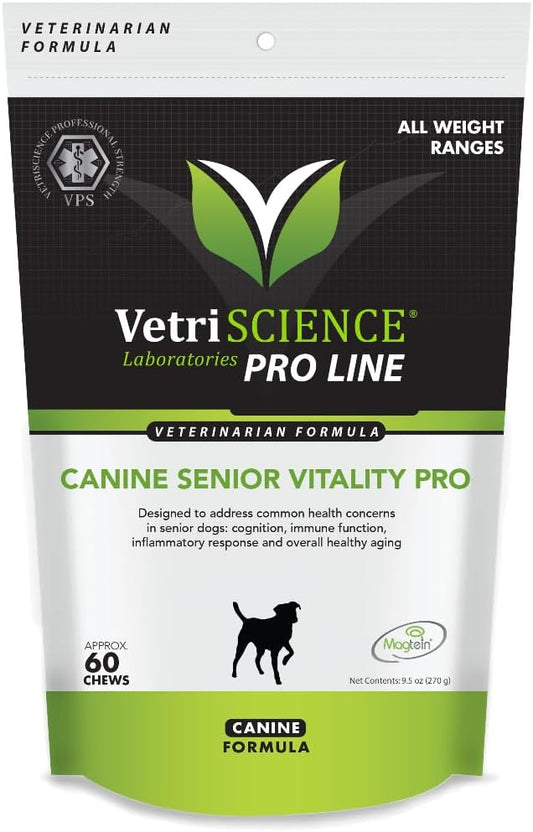 VetriScience Pro Canine Senior Vitality Pro Dog Multivitamin, 60 Chews