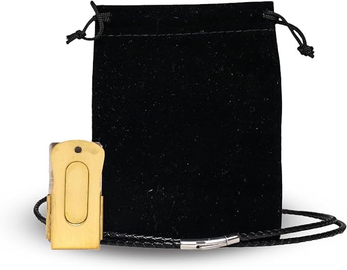 Gold Dog Clicker with Necklace - Clickers for Pet Training - Dog Training & Behavior Aids Easy to Carry with You Anywhere - Teach Your Dog Tricks or Reward His Behavior