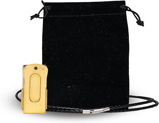Gold Dog Clicker with Necklace - Clickers for Pet Training - Dog Training & Behavior Aids Easy to Carry with You Anywhere - Teach Your Dog Tricks or Reward His Behavior