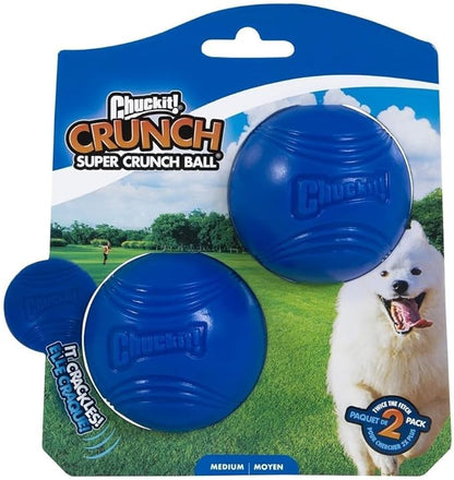 Chuckit! Crunch Ball Dog Toy, Medium (Pack of 2)