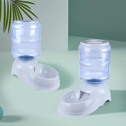 Automatic Pet Feeder and Water Dispenser Gravity Feeder and Waterer Set, 3 Gallon/11L Water Large Capacity,12 Pound Food Capacity