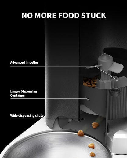 PETKIT Automatic Pet Feeder, 3L WiFi Cat Dog Feeder, Schedule Feeding Pet Food Dispenser for Cats and Dogs with 304 Stainless Steel Feeding Bowl, Up to 10 Meals per Day, USB Cable/App Control