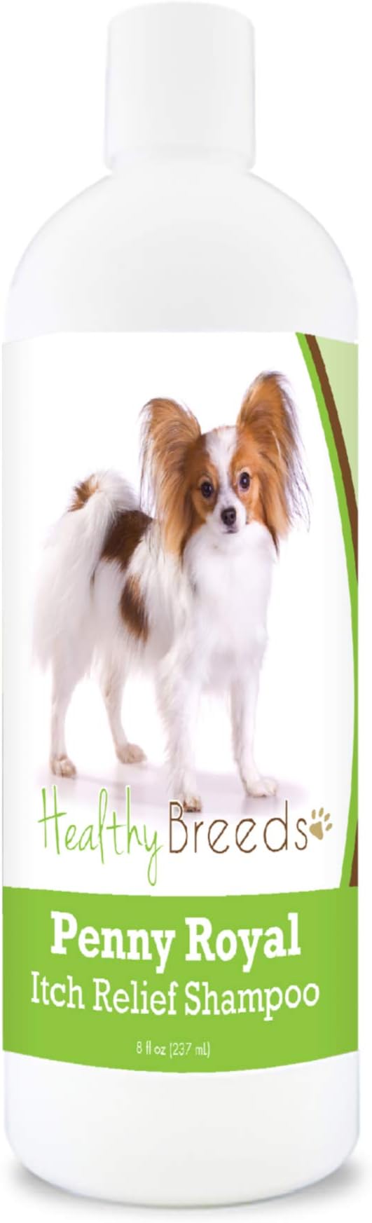 Healthy Breeds Papillon Penny Royal Itch Relief Shampoo - Stop The Scratching & Relieve The Itch with Essential Oils of Eucalyptus & Cedarwood - Mint Scent - 8 oz