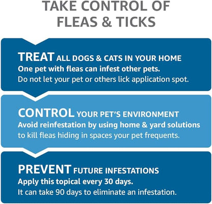 Amazon Basics Flea and Tick Topical Treatment for Medium Dogs (23-44 lbs), 3 Count (Previously Solimo)