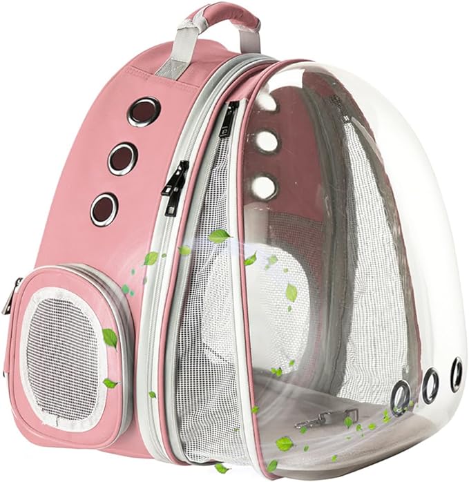 Front Expandable Cat Backpack Carrier, Fit up to 20 lbs, Space Capsule Bubble Window Pet Carrier Backpack for Large Fat Cat and Small Puppy