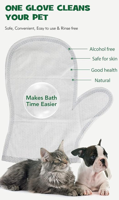 Dog Washing Gloves for Bathing – 6 pcs Dog Bathing Gloves – Cat & Dog Wipes Cleaning – Pet Washing Gloves for Dogs - Dry Cleaning Dog Shampoo Gloves - 10x9 Inch