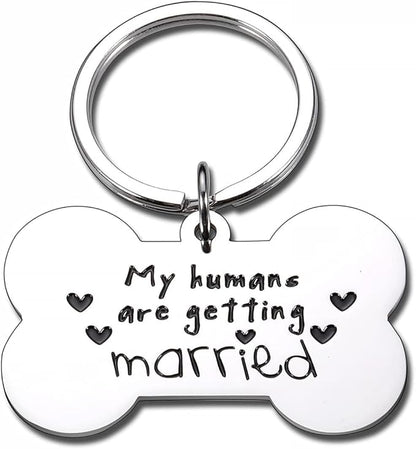 Funny Gifts for Her Bride to Be Bridal Shower Wedding Gifts for Couple Dog Mom Gift for Women Getting Married Engagement Valentine Gifts Dog Tags Pet Accessories for Pets Dog Lovers Owner Bride to be