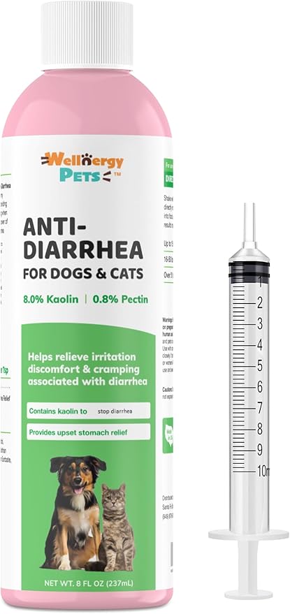 Anti-Diarrhea for Dogs & Cats (8 oz Liquid)(Syringe included)
