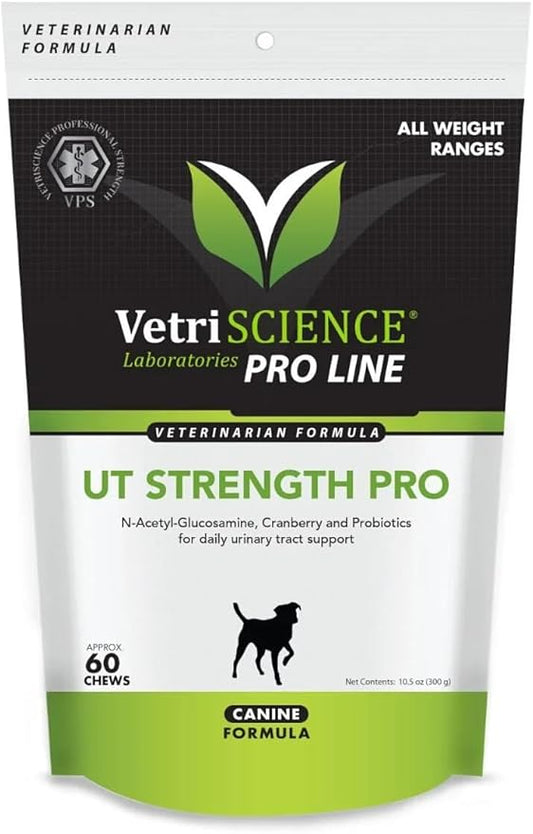 VETRISCIENCE Pro UT Strength Pro Urinary Tract Support for Dogs, 60 Chews