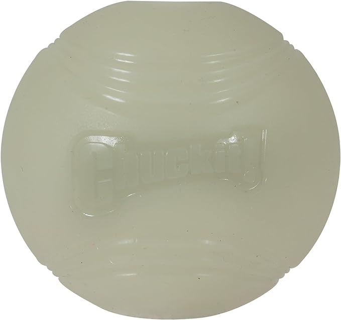Chuckit Max Glow Ball Dog Toy, Medium (2.5 Inch Diameter) for dogs 20-60 lbs, Pack of 1
